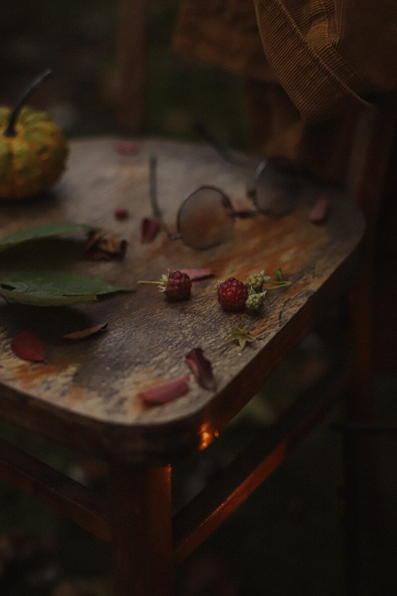 a table with food on it